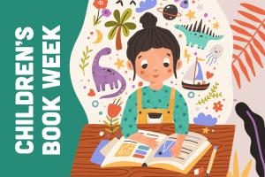 Children's Book Week featuring a child reading