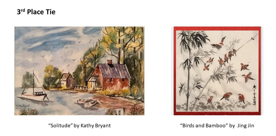 Paintings "Solitude" and "Birds and Bamboo"
