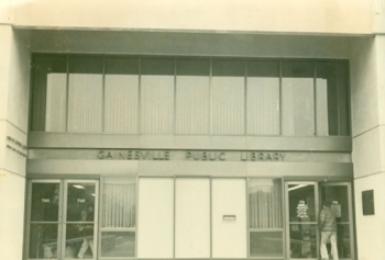Gainesville Public Library entrance 1970s