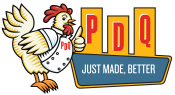 PDQ Restaurant logo of a chicken