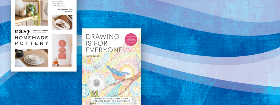Book covers for Easy Homemade Pottery and Drawing is for Everyone