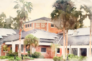 Millhopper Branch water color image of front entrance