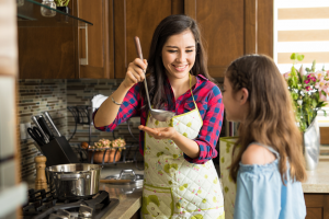 cooking soup in the kitchen