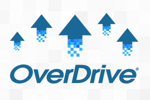 OverDrive text illustration with upward arrows