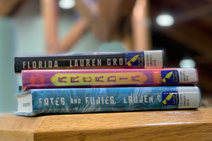 Stack of books by Lauren Groff
