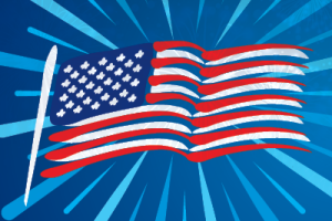 illustration of American flag