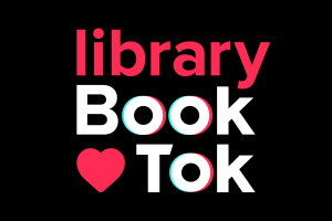 text illustration of library book tok with a heart