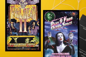cover images for Halloween classic movies Evil Dead II and Plan 9 From Outer Space