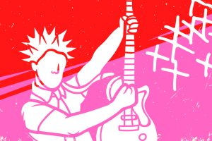 illustration of someone playing a guitar