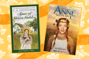 Cover images for Anne of Green Gables and Ann with an E titles displaying character