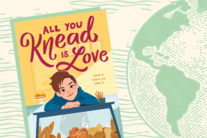 All You Knead is Love book cover with illustration of a globe beside it.