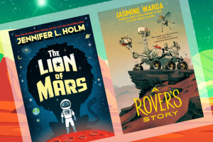 The Lion of Mars and A Rover's Story book covers