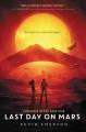 book cover of Last Day On Mars, showing two kids on Mars's surface
