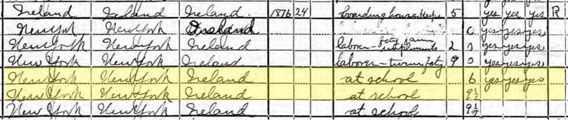 Family in 1900 Census page 2