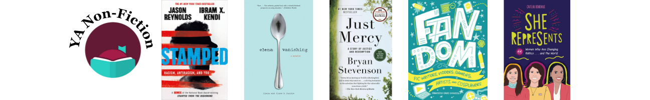 YA nonfiction, digital: Five book covers that are linked to below.