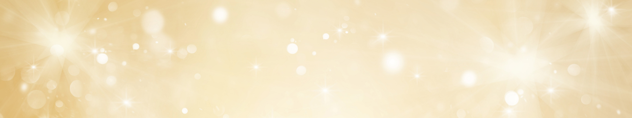 A long thin banner. The background is gold and there are sparkles.