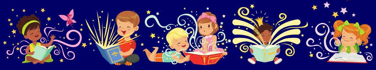 Illustrations of Children Reading