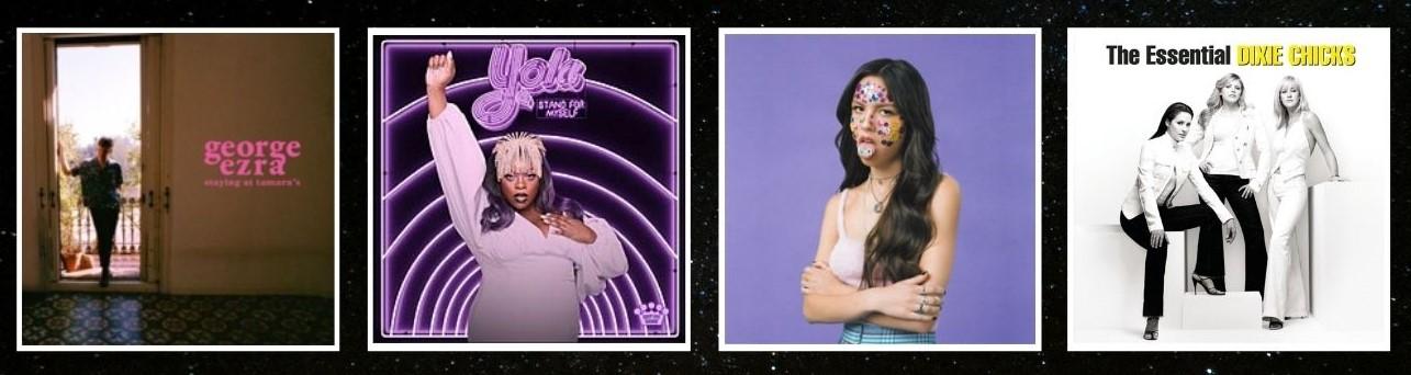 Cover art for Staying at Tamara's, Stand for Myself, Sour, and The Essential Dixie Chicks