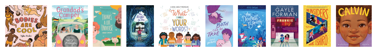 A row of ten book covers for the top ten titles for young readers. The corresponding titles and descriptions are in the accordion below.