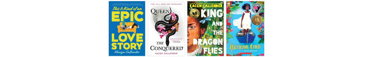 A series of book covers side by side -- titles are listed below the image.