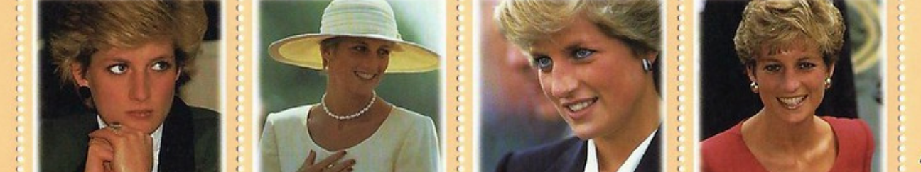 Four images of Princess Diana