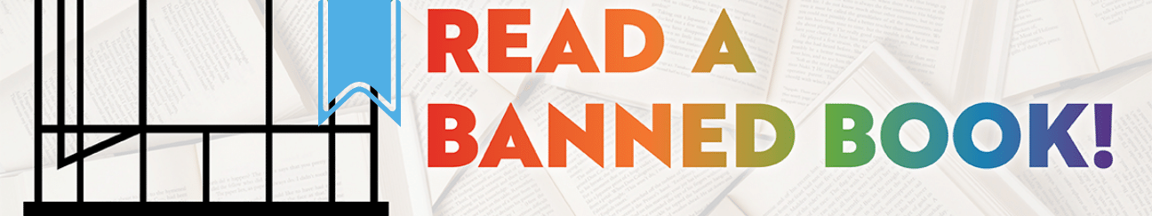 read a banned book - banned books week 2022 banner