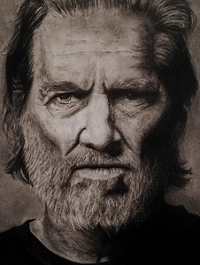 "Jeff Bridges" by Ricardo Solorzano-Cardenas, Graphite Pencil