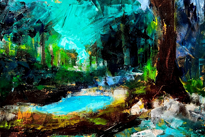 "Ode to John" by Susan Shopoff, Oil on Canvas