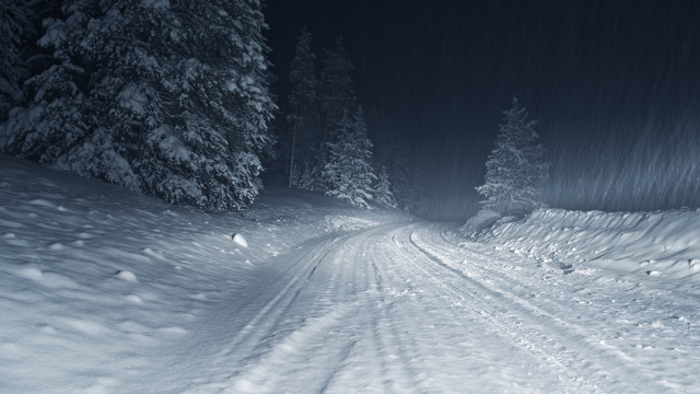 Scary snowy road
