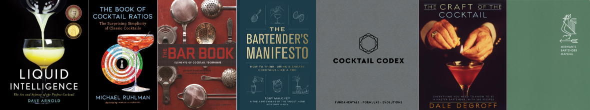 Cookbook covers for the craft of cocktails