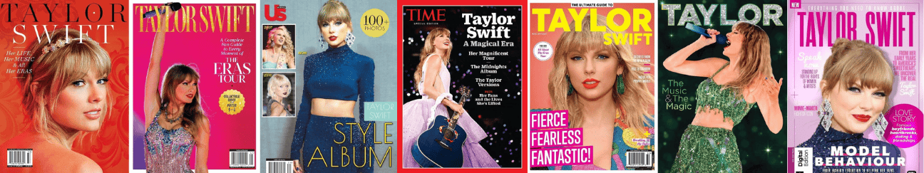 Magazine covers featuring Taylor Swift