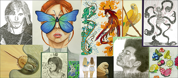 Spring Teen Art Show submissions
