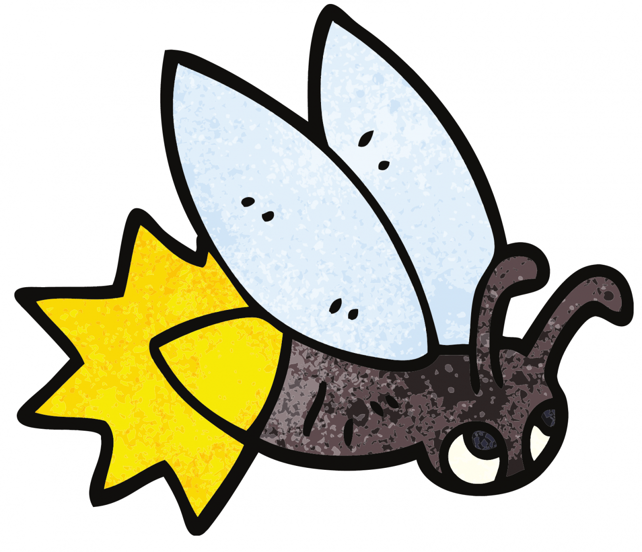 A cartoon image of a firefly.