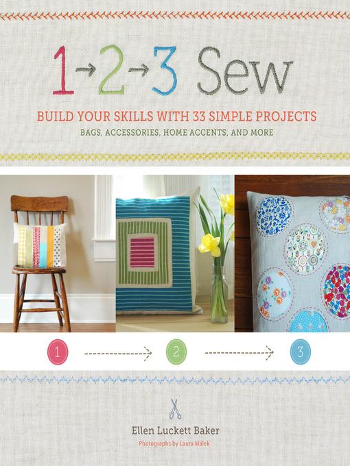 Cover of the book "1, 2, 3 Sew" showing photos of sewing projects.