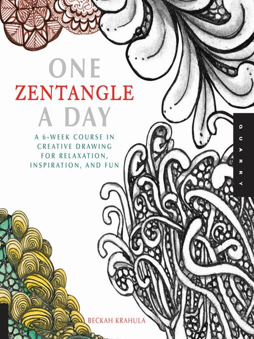 Cover of the book "One Zentangle a Day" showing hand drawn swirling illustrations