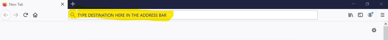 address bar
