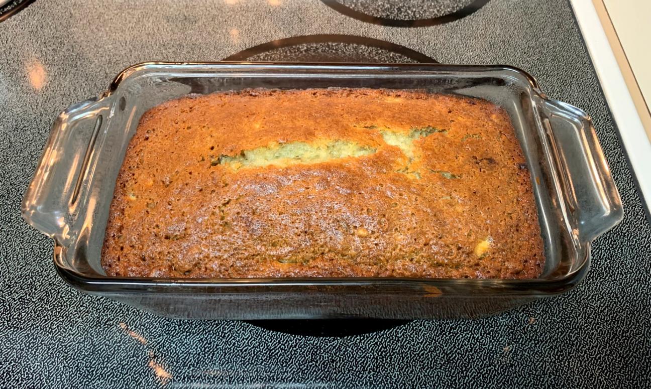 Banana bread after baking Banana bread after baking