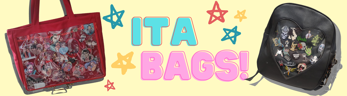 banner that says Ita Bags and has pictures of two Ita bags