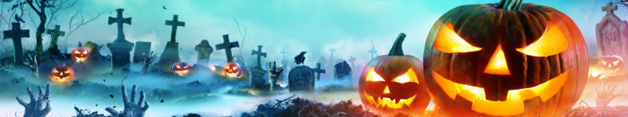 Blog Header with Jack-O-Lanterns
