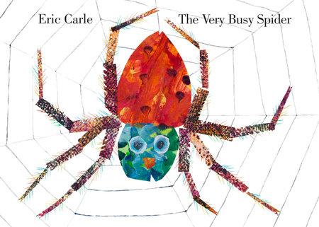 collage of a colorful spider on a web