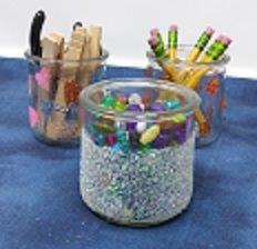 sparkle jars filled with treasures