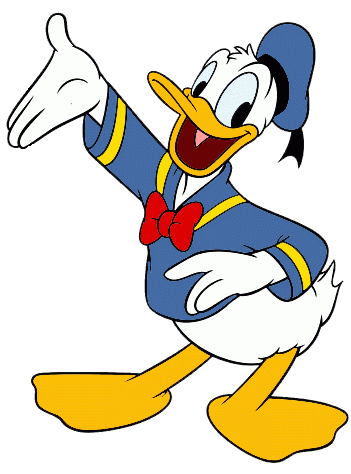 picture of Donald Duck in his blue sailor suit