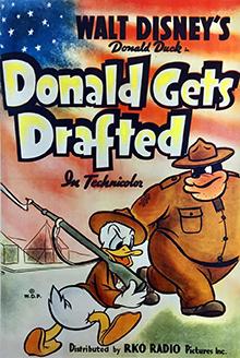 Cover Image of the Disney Cartoon "Donald Gets Drafted"