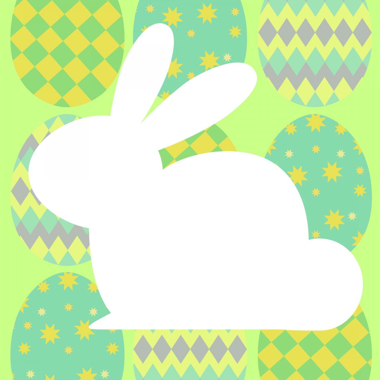 Easter bunny, eggs