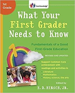 Book cover with the title "What your first grader needs to know"
