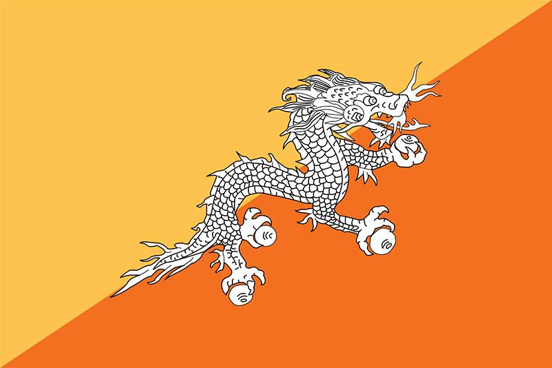 Bhutan Flag of Bhutan