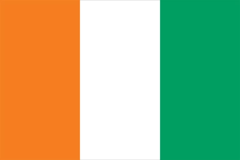 Flag of the Ivory Coast (Côte d'Ivoire)