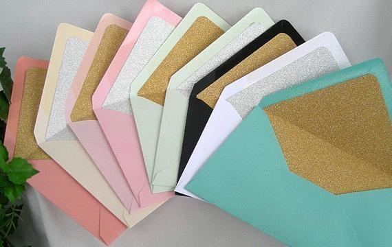 Image of Glitter lined envelopes