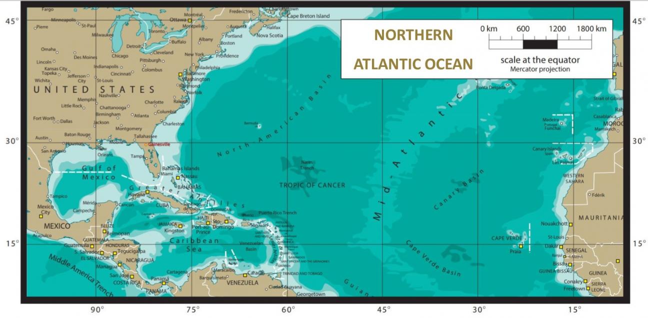 northern atlantic map
