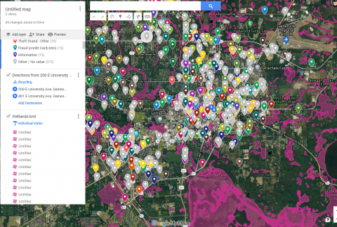 My Maps wetlands